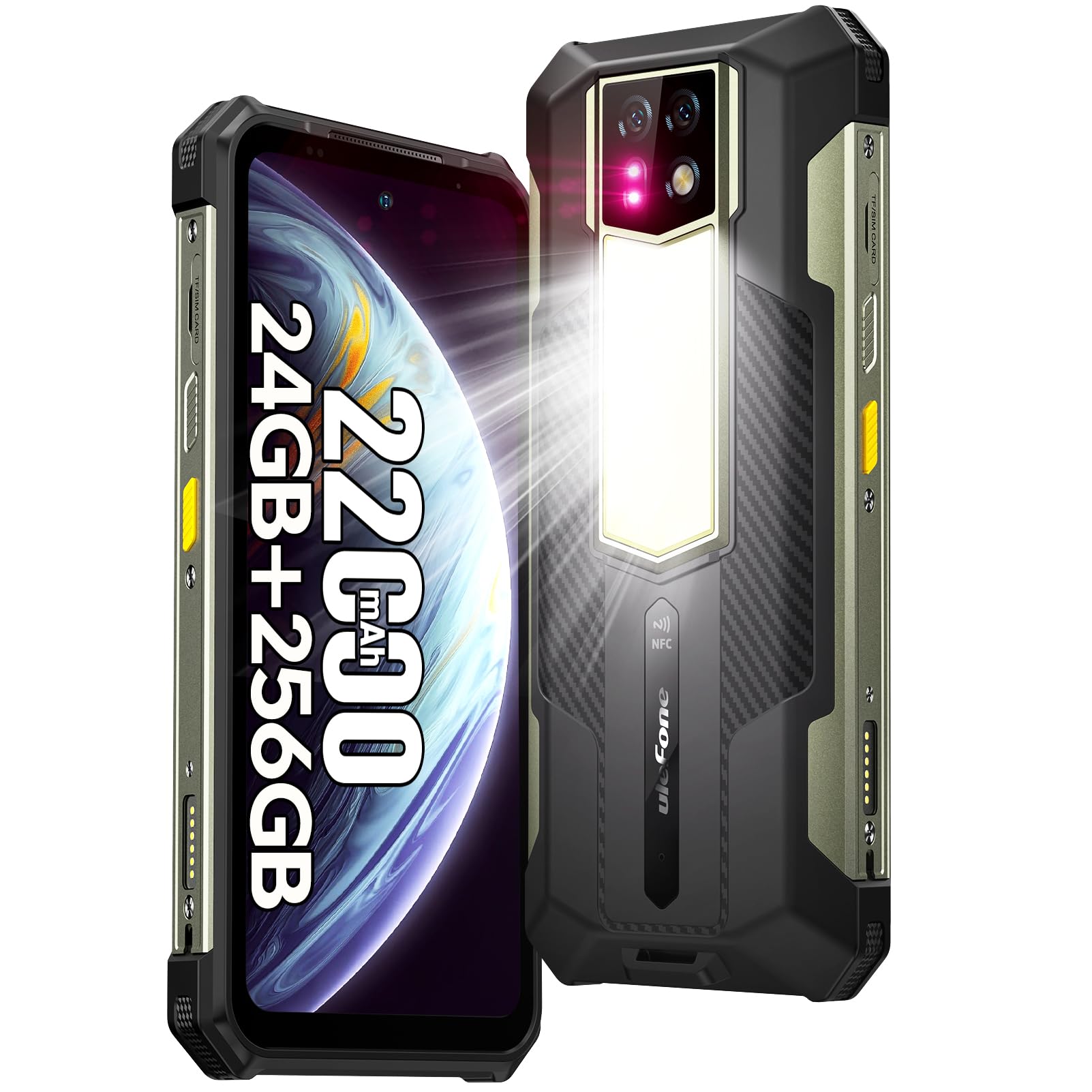ULEFONE ARMOR 24 256GB 12GB RAM RESISTENTE 22000MAH SUPER BATERIA LINTERNA CAMPING